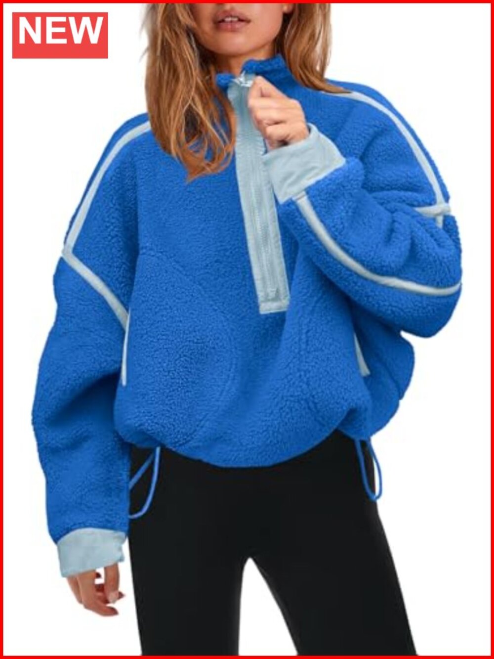 Panadila Womens Half Zip Fleece Pullover Sherpa Jacket